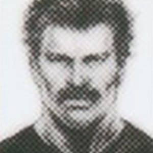 Portrait of a Mother Base recruit with wavy hair and a mustache