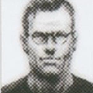 Portrait of a Mother Base recruit with thin-framed glasses